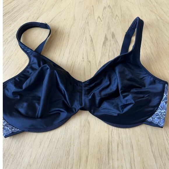 Bali Womens Bra 36DD Black Lace Comfort Indulgence Back Smoothing Style Sexy - Picture 1 of 6
